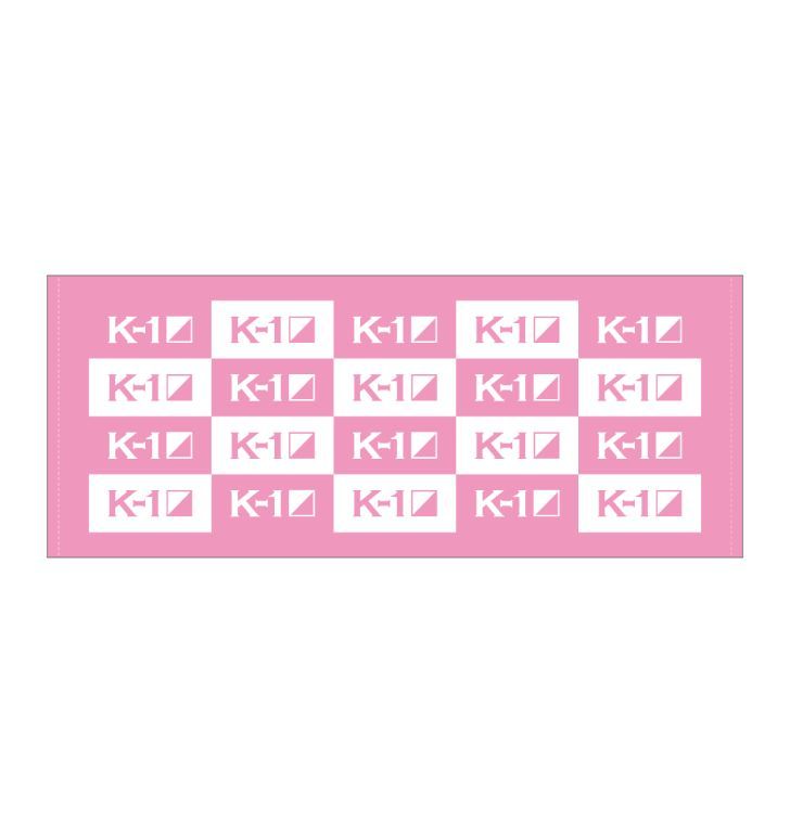 K-1ロゴフェイスタオル バックパネル柄 ピンク