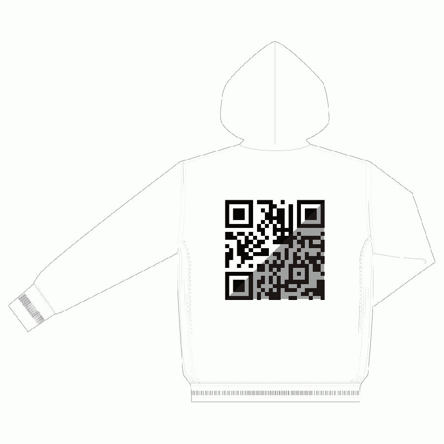 K-1 logo QR hoodie