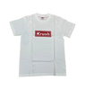 Krush square logo T-shirt white x red