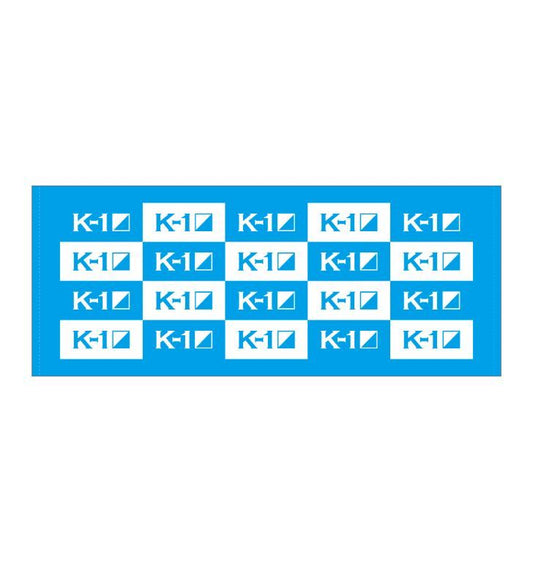 K-1 logo face towel, back panel pattern, blue