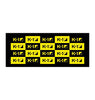 K-1 logo face towel back panel pattern black x yellow