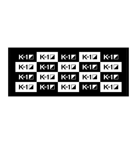 K-1 Logo Face Towel Back Panel Pattern Black