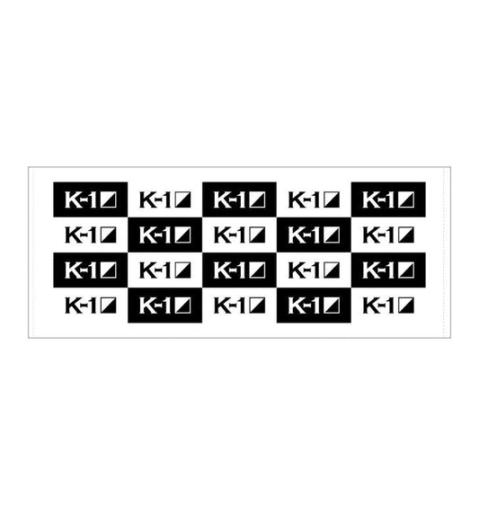 K-1 logo face towel, back panel pattern, white