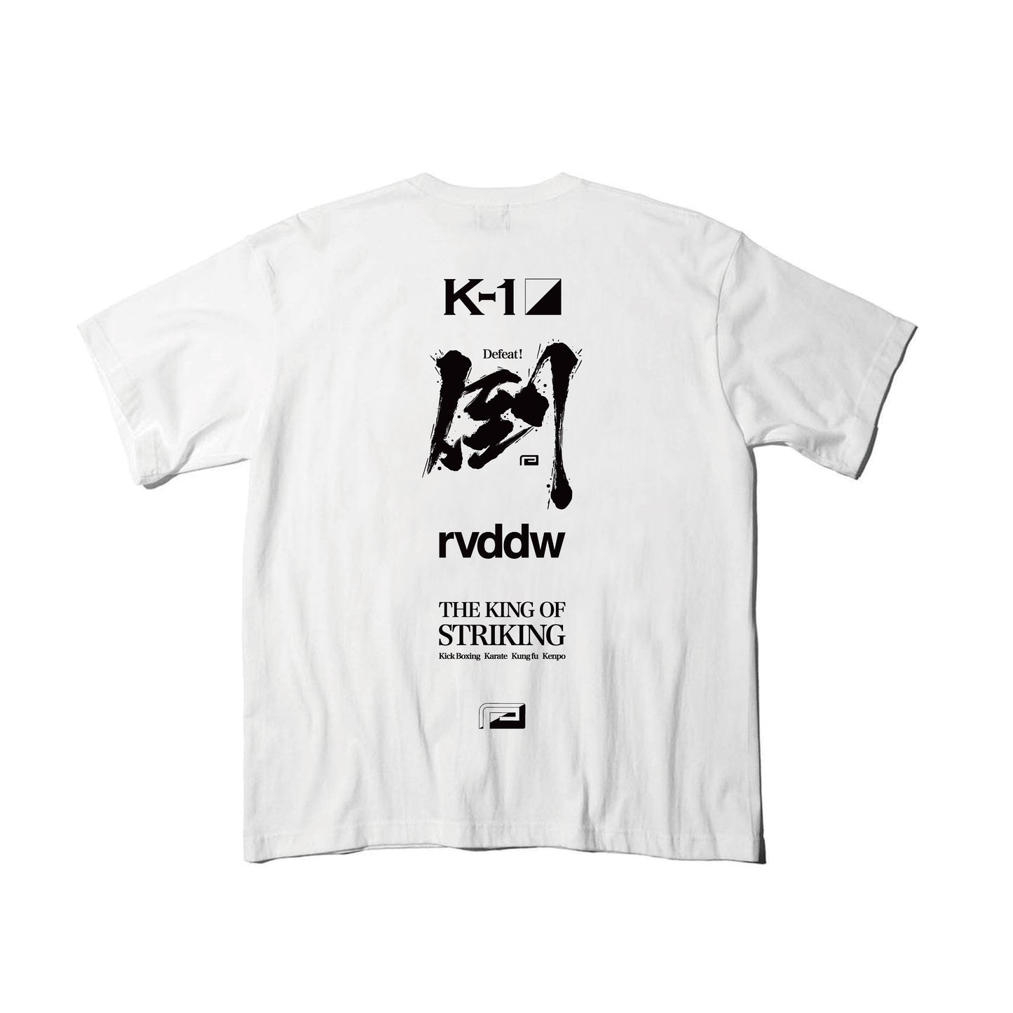 K-1 × rvddw DEFEAT COTTON TEE WHITE