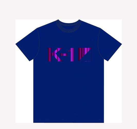 K-1ロゴTシャツ(箔プリント)レディースサイズ ネイビー