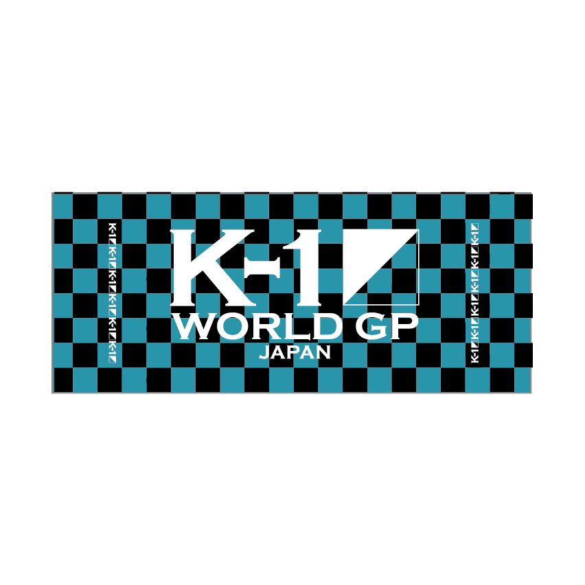 【ロゴ】K-1 ロゴフェイスタオル　市松模様