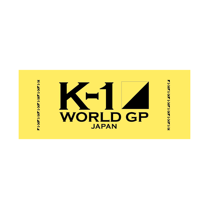 【ロゴ】K-1 ロゴフェイスタオル　レモンイエロー