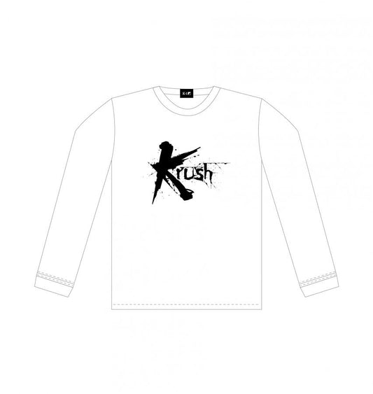 Krush logo long sleeve shirt white